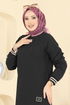 Manşeti Ribana Detaylı Tunik 709PM271-MS Siyah - Thumbnail