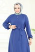 Manşetli Lastikli Aerobin Elbise 5003MDA386-MS İndigo - Thumbnail