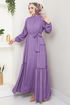 Moitié Boutonné Bürümbük, Allemagne Robe Numéro de pièce 402DVL897-M Sombre Lilas - Thumbnail