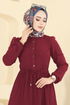 Motif Detaylı Aerobin Elbise 6601ORG1169-MS Bordo - Thumbnail
