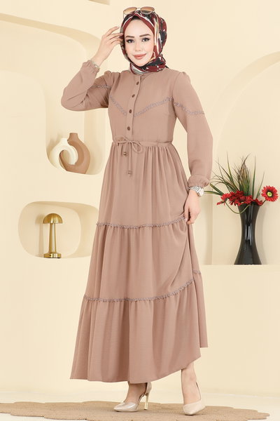 O.R.G. - Motif Detaylı Aerobin Elbise 6601ORG1169-MS Vizyon - 424841