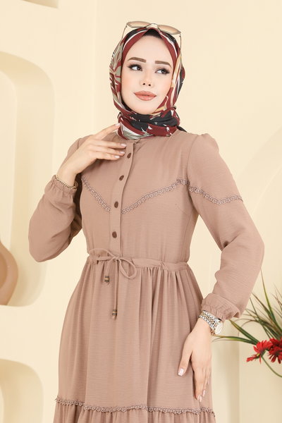 O.R.G. - Motif Detaylı Aerobin Elbise 6601ORG1169-MS Vizyon - 424842