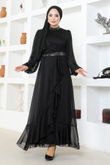 END - Mousseline Robe de soirée FIN5608 Noir