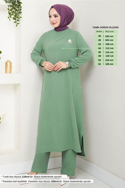 MRV P.L. - Nakış Detaylı Aerobin Takım 9143PL940-M Çağla - 353952