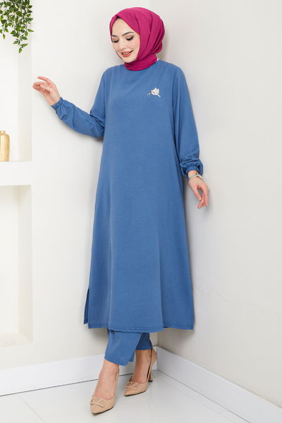 MRV P.L. - Nakış Detaylı Aerobin Takım 9143PL940-M İndigo - 353675