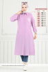 Nakış İşlemeli Tesettür Tunik 4095PM271-MS Lila - Thumbnail