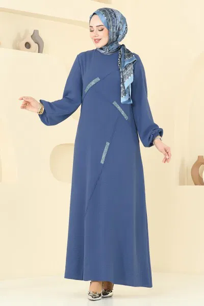 S.L. - Nervür Detay Aerobin Elbise 2651SL432-MS İndigo