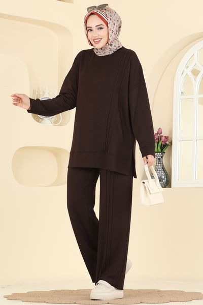 M.S.Z. - Nervür Detay Modal Takım 2607MSZ1172-MS Acı Kahve - 417879