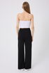 Nervür Detay Palazzo Eşofman 212DRN1147-MS Siyah - Thumbnail