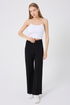 Nervür Detay Palazzo Eşofman 212DRN1147-MS Siyah - Thumbnail