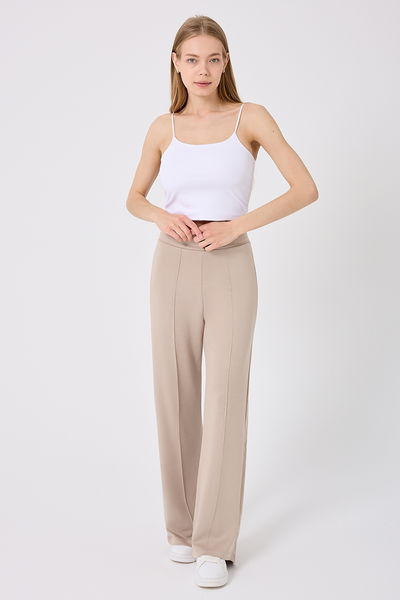 D.R.N. - Nervür Detay Palazzo Eşofman 212DRN1147-MS Taş - 387449