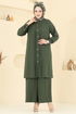 Nervür Detay Tesettür Takım 3104HBS856-MS Haki - Thumbnail