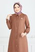 Önden Düğmeli Takım 808OZN1046-MS Kahve - Thumbnail