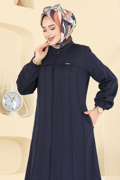 O.Z.T. - Önden Fermuar Detaylı Ferace 2154OZT1013-MS Laci - 418710