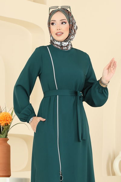 S.L. - Önden Fermuar Detaylı Takım 2767SL432-MS Petrol - 416533