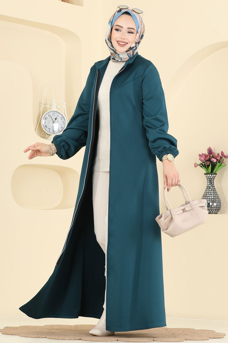 Önden Fermuarlı Scuba Ferace 2779SL432-MS Petrol