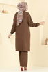 Önü Çıtçıtlı Sofia Takım 442DVL817-MS Kahve - Thumbnail