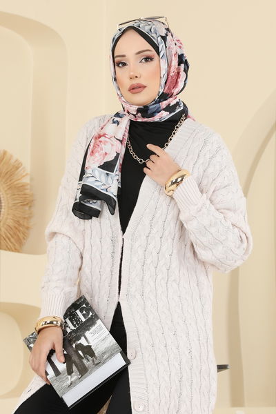 B.R.Z - Örgü Desenli Triko Hırka 377BRZ597-MS Ekru - 416099