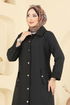 Overcoat 1416ORG1169-MS Black - Thumbnail