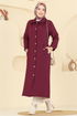 Overcoat 1416ORG1169-MS Burgundy - Thumbnail