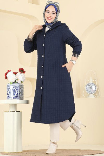 T.R.T. - Overcoat 2026TRT545-MS Navy Blue