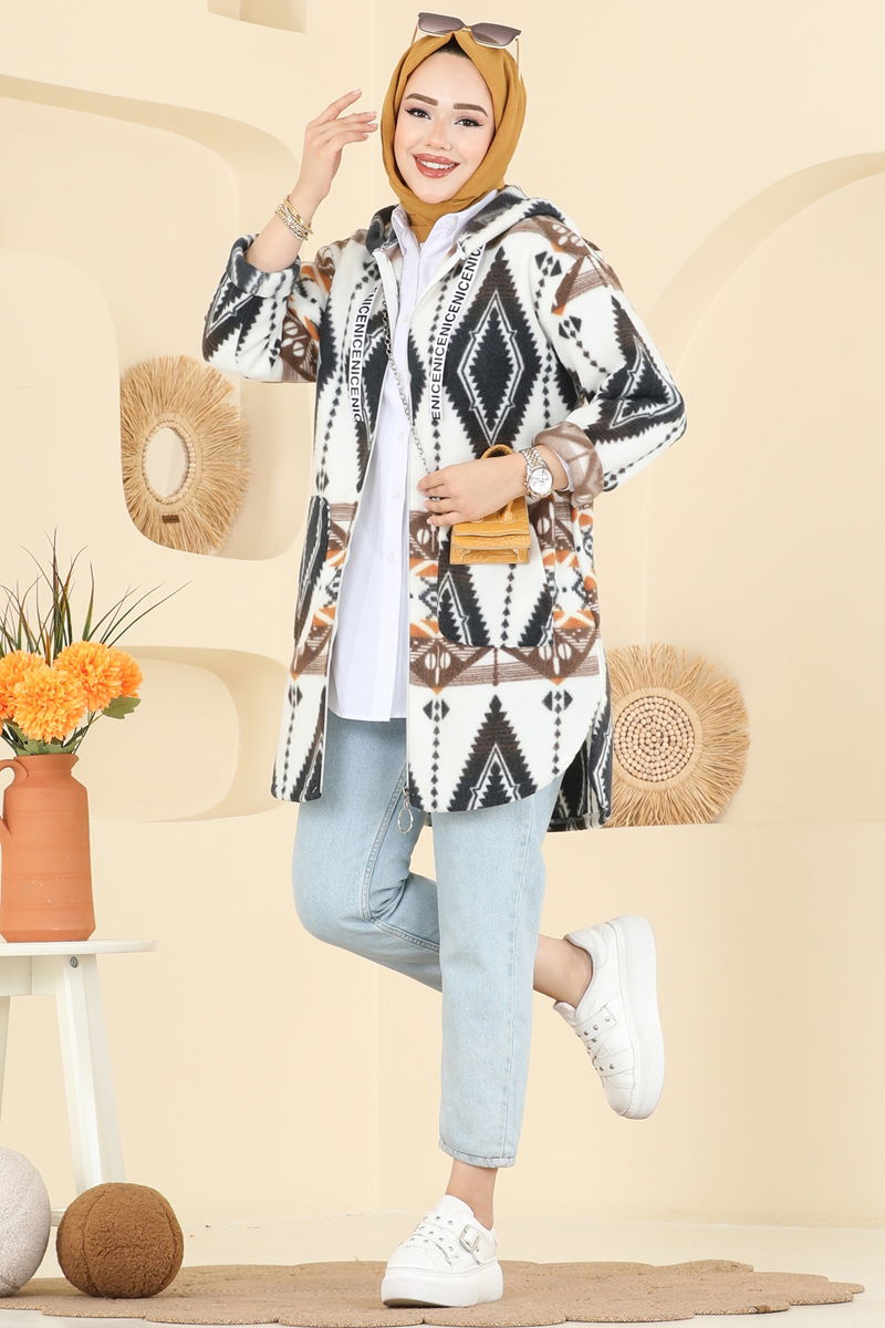 Overcoat 2062ERK1158-MS Pattern5 Brown