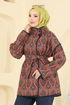 Overcoat 21186MPR1163-MS Burgundy - Thumbnail