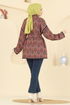 Overcoat 21186MPR1163-MS Burgundy - Thumbnail