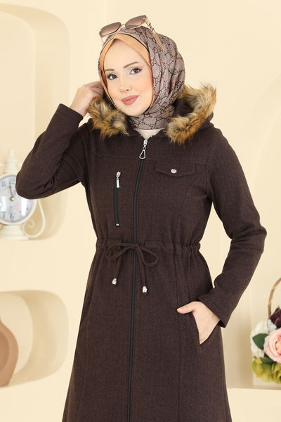 U.K.B. - Overcoat 24026UKB139-MS Brown - 429591