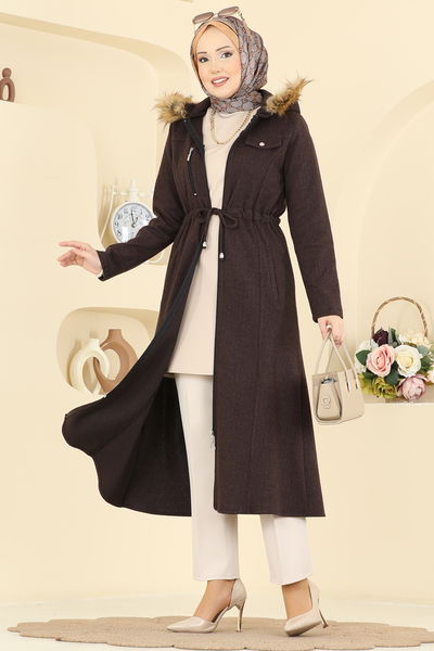 U.K.B. - Overcoat 24026UKB139-MS Brown - 429594
