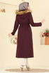 Overcoat 24026UKB139-MS Burgundy - Thumbnail