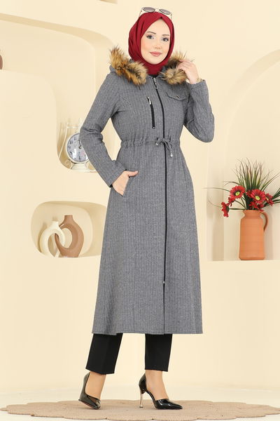 U.K.B. - Overcoat 24026UKB139-MS Gray - 429567