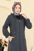 Overcoat 24084UKBK1160-MS Anthracite - Thumbnail
