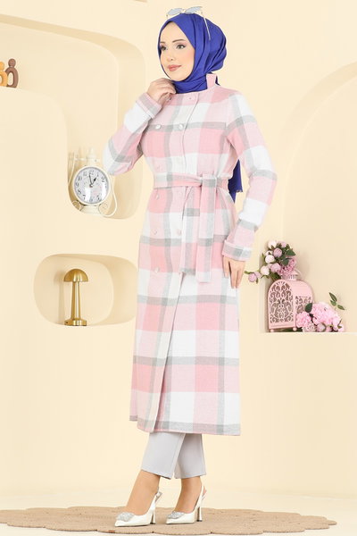 U.K.B.K. - Overcoat 24087UKBK1160-MS Powder - 426689