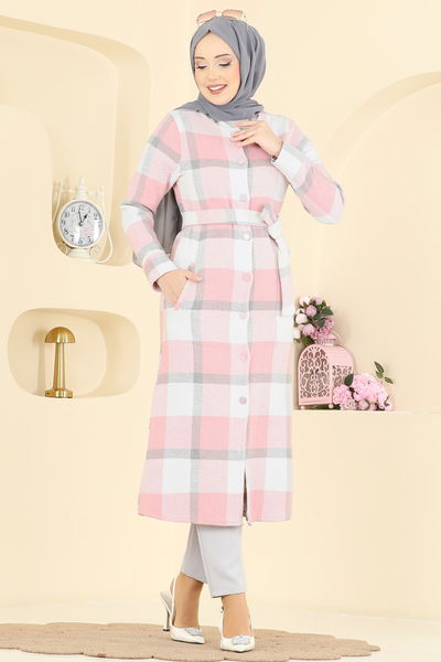 U.K.B.K. - Overcoat 24088UKBK1160-MS Powder - 428892