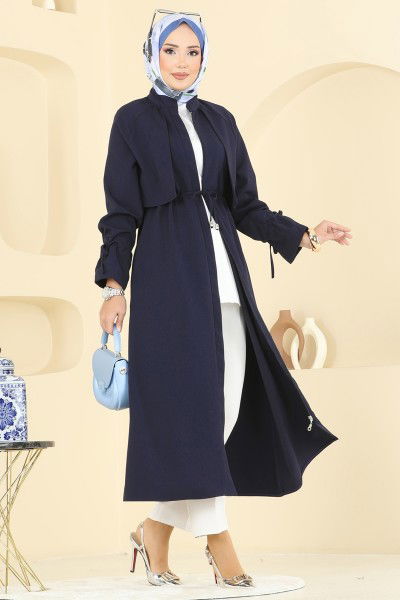 S.L. - Overcoat 2740SL432-MS Navy Blue
