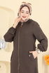 Overcoat 3028DFL152-MS Dark Brown - Thumbnail