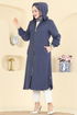 Overcoat 3028DFL152-MS Navy Blue - Thumbnail