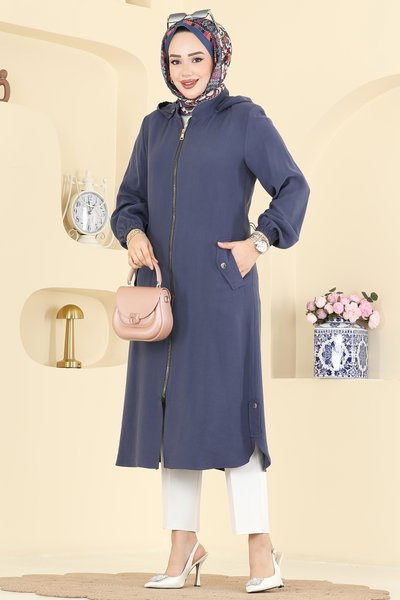 D.F.L. - Overcoat 3028DFL152-MS Navy Blue - 428605