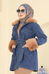 Overcoat 4086ORG1169-MS Light Denim - Thumbnail