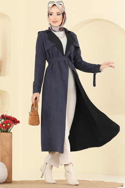 A.L. - Overcoat 4277AL357-MS Navy Blue - 408309