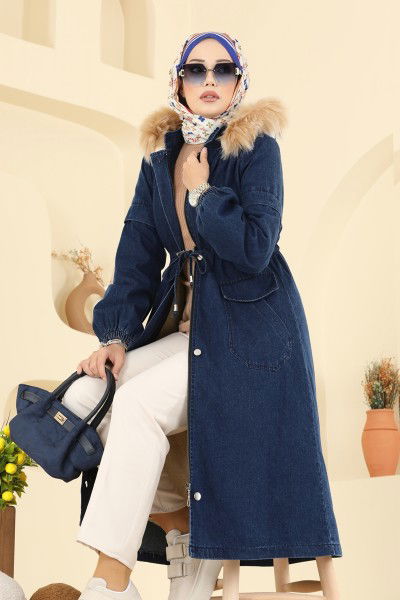 M.K.L. - Overcoat 4292MKL719-MS Dark Denim