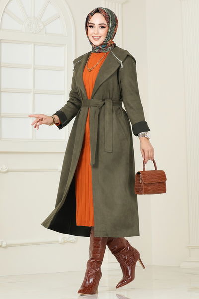 A.L. - Overcoat 4398AL357-MS Khaki - 415186