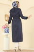 Overcoat 4398AL357-MS Navy Blue - Thumbnail