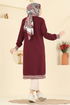 Overcoat 4518PM271-MS Burgundy - Thumbnail