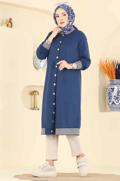 P.R.M. - Overcoat 4518PM271-MS Indigo - 426845