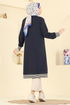 Overcoat 4518PM271-MS Navy Blue - Thumbnail