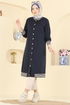 Overcoat 4518PM271-MS Navy Blue - Thumbnail