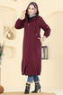 Overcoat 462DVL817-MS Burgundy - Thumbnail