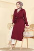 Overcoat 5732EDF311-MS Burgundy - Thumbnail